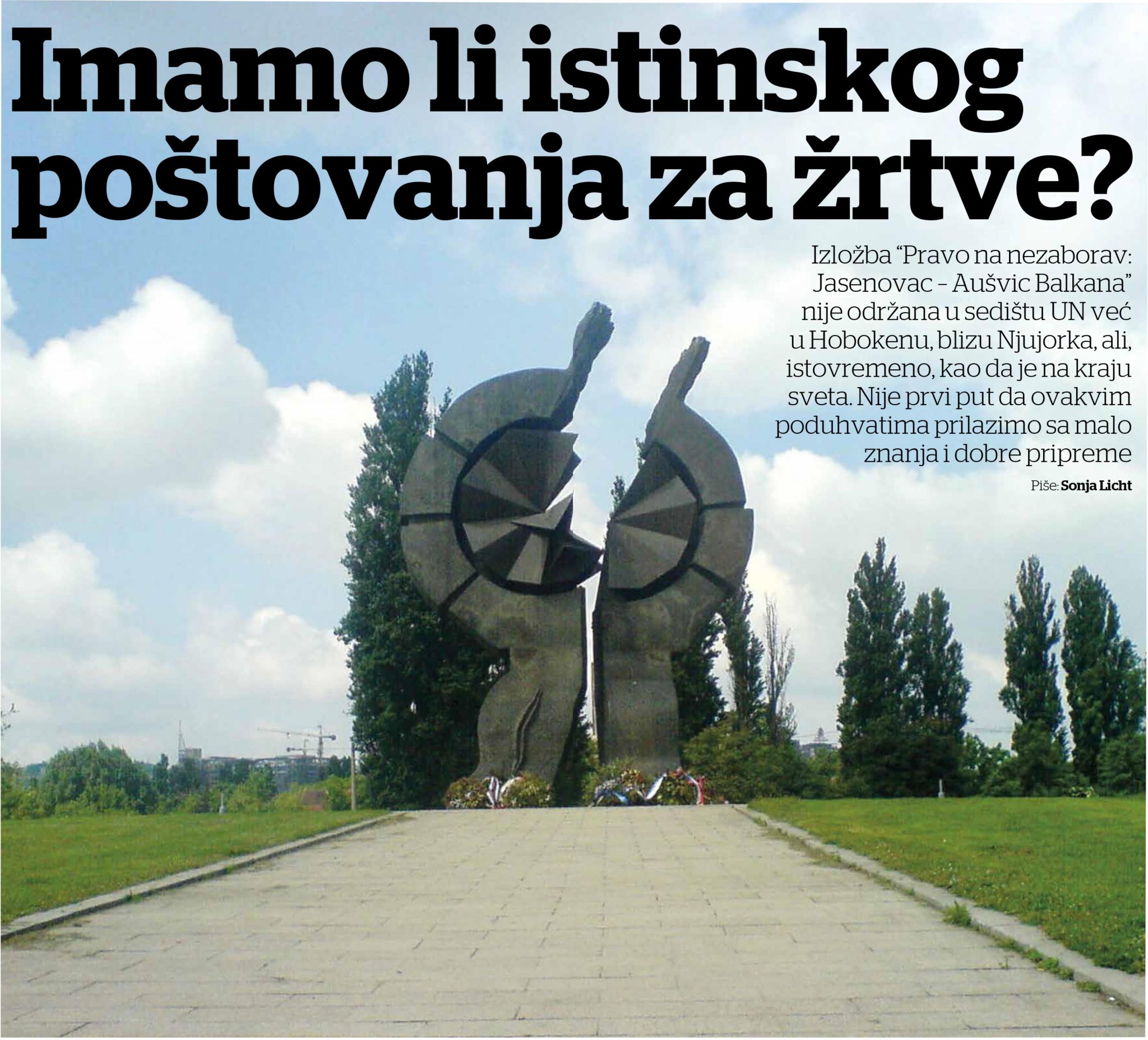 Pravo na nezaborav: Jasenovac – Aušvic Balkana | Deo tekstova Sonje Licht i Jelene Volić-Hellbusch – Novi magazin